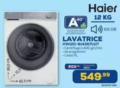 Haier - Lavatrice HW120-B14367U1IT Haier - Lavatrice HW120-B14367U1IT