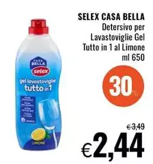 Selex - Detersivo Per Lavastoviglie Gel Tutto In 1 Al Limone