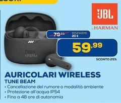 Jbl - Tune Beam Auricolare True Wireless Stereo (TWS) In-ear Musica E Chiamate USB Tipo-C Bluetooth Nero