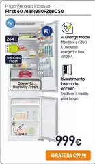 Samsung - Frigorifero Da Incasso F1rst 60 AI BRB80F26BCS0