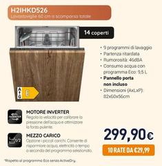 Hotpoint - Ariston Lavastoviglie Da Incasso H2I HKD526