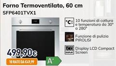 Smeg - SFP6401TVX1 Forno 70 L Acciaio Inox