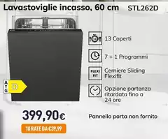 Smeg - Lavastoviglie Incasso, 60 Cm STL262D