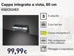 Smeg - Cappa Integrata A Vista, 60 Cm KSEC61XE3