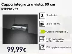 Smeg - Cappa Integrata A Vista, 60 Cm KSEC61XE3