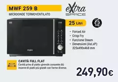 Whirlpool - ExtraSpace Microonde A Libera Installazione - MWF 259 B