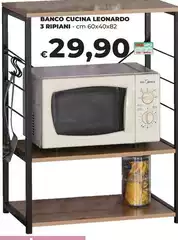 Leonardo - Banco Cucina  3 Ripiani