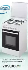 Daya - Cucina Con Forno Elettrico 4 Fuochi Dkgc9606