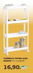 Ard - Carrello Cucina Slim Bianco