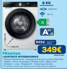Hisense - Lavatrice WF3S8043BW3