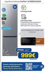 Samsung - Frigorifero Combinato Ecoflex AI RB38C607AS9