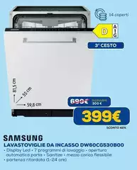 Samsung - Lavastoviglie Da Incasso DW60CG530B00