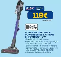 Black & Decker - Scopa Ricaricabile Powerseries Extreme Bhfev182cp-qw