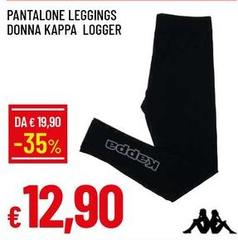 Kappa - Pantalone Leggings Donna  Logger
