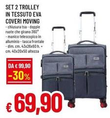 Eva - Set 2 Trolley In Tessuto  Coveri Moving