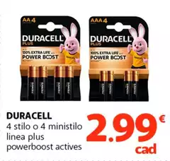 Duracell - 4 Stilo O 4 Ministilo Linea Plus Powerboost Actives