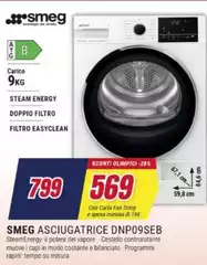 Smeg - Asciugatrice Dnp09 Seb
