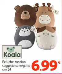 Peluche Cuscino Soggetto Cane/gatto