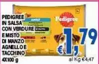 Pedigree -  In Salsa Con Verdure Emisto Di Manzo Agnello E Tacchino