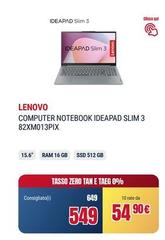 Lenovo - Computter Notebook Ideapad Slim 3 82XM013PIX