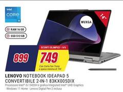 Lenovo - Notebook Ideapad 5 Convertibile 2-in-1 83kx005dix