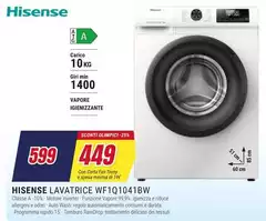 Hisense - Lavatrice WF101041BW
