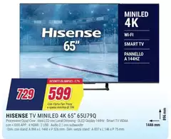 Hisense - Tv Miniled 4k 65" 65U790
