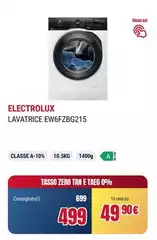 Electrolux - Lavatrice Ew6fzbg215