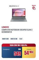 Lenovo - Computter Notebook Ideapad Slim 3 82XM00M11X