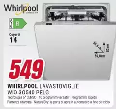Whirlpool - Lavastoviglie Wio 30540 Pelg