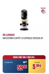 De Longhi - Macchina Caffè A Capsule Edg226.w