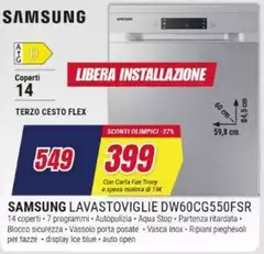 Samsung - Lavastoviglie DW60CG550FSR