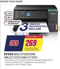 Epson - Multifunzione Inkjet Ecotank ET-2951