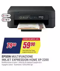 Epson - Multifunzione Inkjet Expression Home Xp-2200