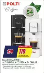 Polti - Macchina Caffè Automatica Coffee + 54 Cialde