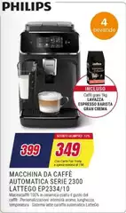 Philips - Macchina Da Caffè Automatica Serie 2300 Lattego Ep2334/10