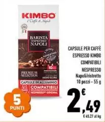 Kimbo - Capsule Per Caffè Espresso Compatibili Nespresso