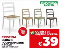 Cristina - Sedia In Polipropilene Cristina - Sedia In Polipropilene