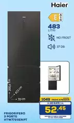 Haier - Frigorifero 3 Porte Htw7720enpt Haier - Frigorifero 3 Porte Htw7720enpt