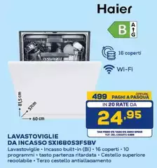Haier - Lavastoviglie Da Incasso SX16B0S3FSBV