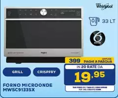 Whirlpool - Forno Microonde MWSC9133SX