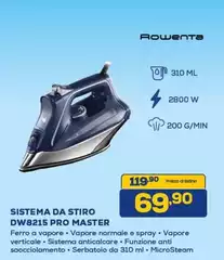 Rowenta - Sistema Da Stiro DW8215 PRO MASTER