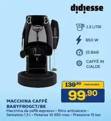 Didiesse - Macchina Caffè Babyfrogct/bk Didiesse - Macchina Caffè Babyfrogct/bk