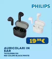 Philips - Auricolari In Ear TAT2139BK/00 Nei Colori Black/White
