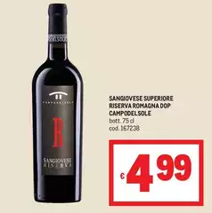 Campo del sole - Sangiovese Superiore Riserva Romagna DOP Campo del sole - Sangiovese Superiore Riserva Romagna DOP