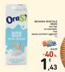 Orasi - Bevanda Vegetale Orasi - Bevanda Vegetale