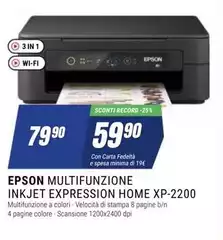 Epson - Multifunzione Inkjet Expression Home Xp-2200