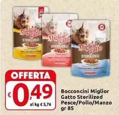 Morando - Bocconcini Miglior Gatto Sterilized Pesce/Pollo/Manzo