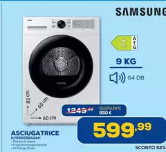 Samsung - Asciugatrice DV90DG52A0AH