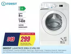 Indesit - Lavatrice BWA 81496 XW